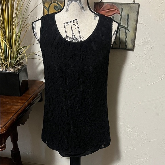Talbots Tops - Talbots Black Lace Tank Top